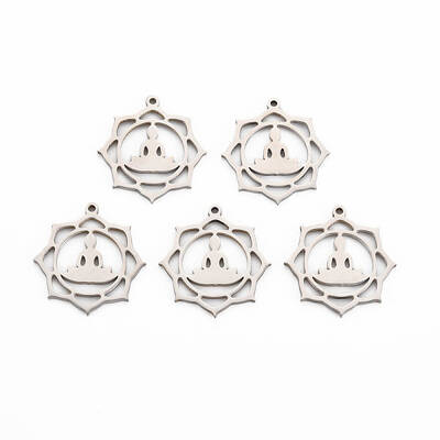 Non-Tarnish Chakra 201 Stainless Steel Pendants