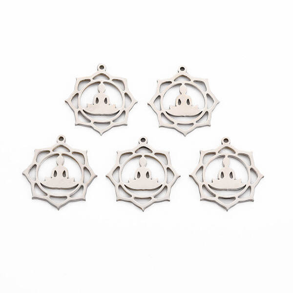 Non-Tarnish Chakra 201 Stainless Steel Pendants