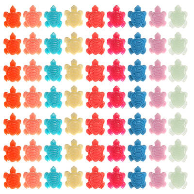 80Pcs Synthetic Coral Beads