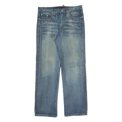 DEE Mens Jeans Blue Regular Straight Stone Wash W34 L32