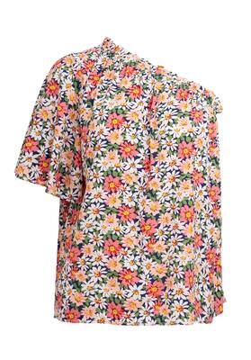 Blouse Fanta Top Pink-White-Floral | Color: PINK WHITE FLORAL | Size: M