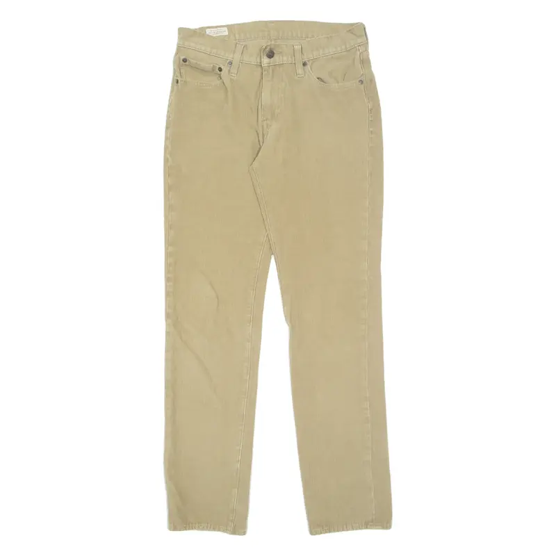 LEVI'S Mens Corduroy Trousers Green Regular Tapered W31 L34