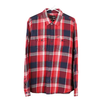 Hurley Checked Shirt - Large Red Cotton