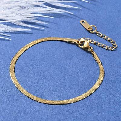 304 Stainless Steel Snake Chain Bracelets for Women Men