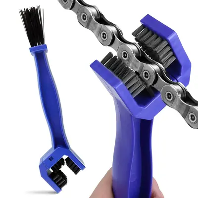 Motorcycle Bicycle Chain Brush, Three-sided Chain Cleaning Brush, Dual Ended Cleaning Brush, Cleaning Tool for Motorcycle an...