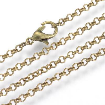 Iron Rolo Chains Necklace Making