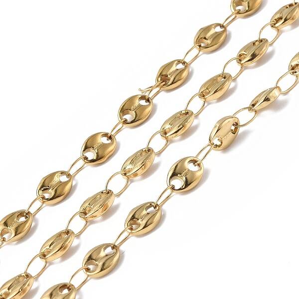 Ion Plating(IP) 304 Stainless Steel Coffee Bean Link Chains
