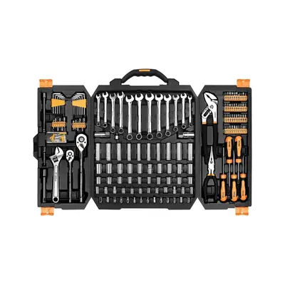 DEKO 192 Piece Mechanics Tool Set Socket Wrench Set, Plastic Storage Case with Auto Repair Hand Tool Kit Wrench Tool Box Set ...