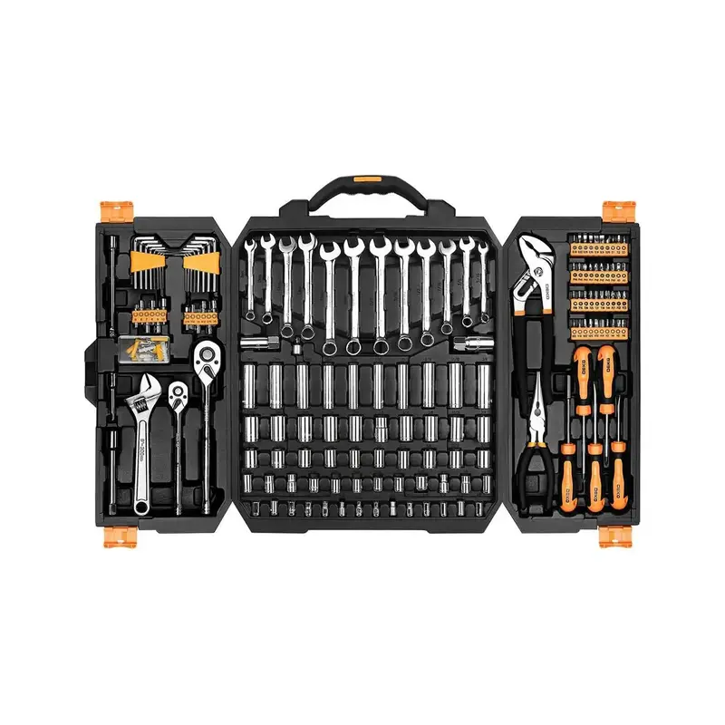 DEKO 192 Piece Mechanics Tool Set Socket Wrench Set, Plastic Storage Case with Auto Repair Hand Tool Kit Wrench Tool Box Set ...
