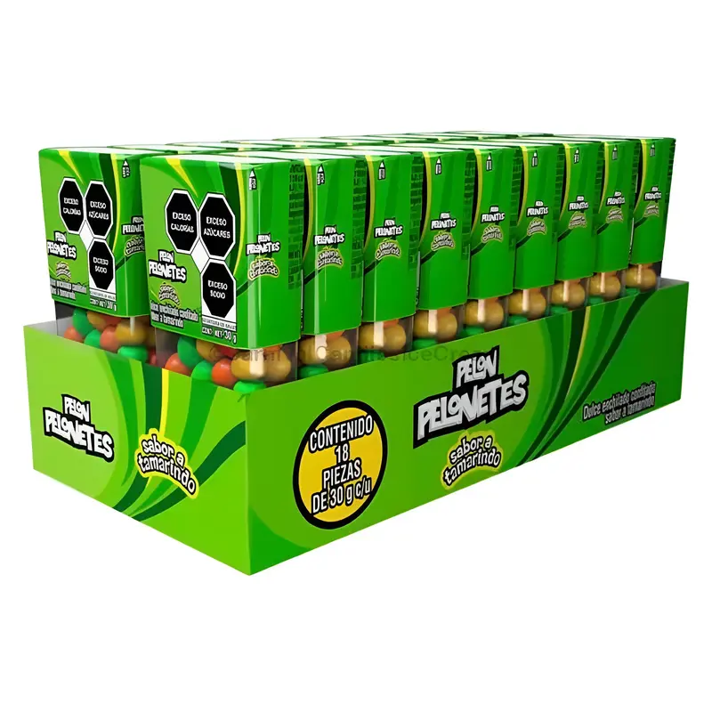 Pelon Pelonetes Tamarindo Chewy Mexican Candy Bites (18 Count), Sweet, Snack Bonbon Candies Sour, Mexican Candy, Dulces Mexic...