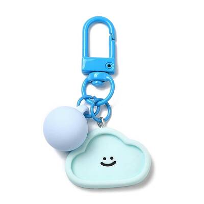 Cartoon Smiling Face Acrylic Pendant Keychain