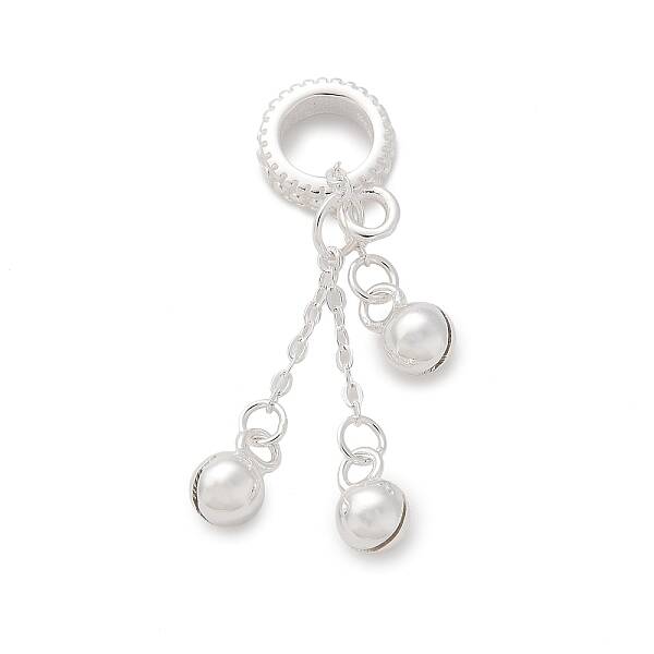 925 Sterling Silver Jingle Bell Tassel European Dangle Charms