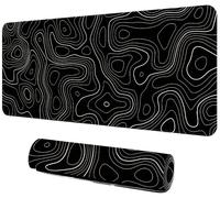 Abstract Geometric Pattern Mouse Pad, 1 Count Large Gaming Mouse Desk Pad, Extended Mouse Pad with Stitched Edges and Non-Sl...