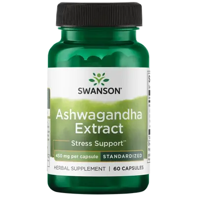 Swanson Ashwagandha Extract β Natural Supplement Promoting a Healthy Stress Response, Energy Support & Nervous System Healt...
