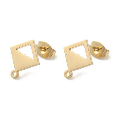 Ion Plating(IP) 304 Stainless Steel Stud Earring Findings