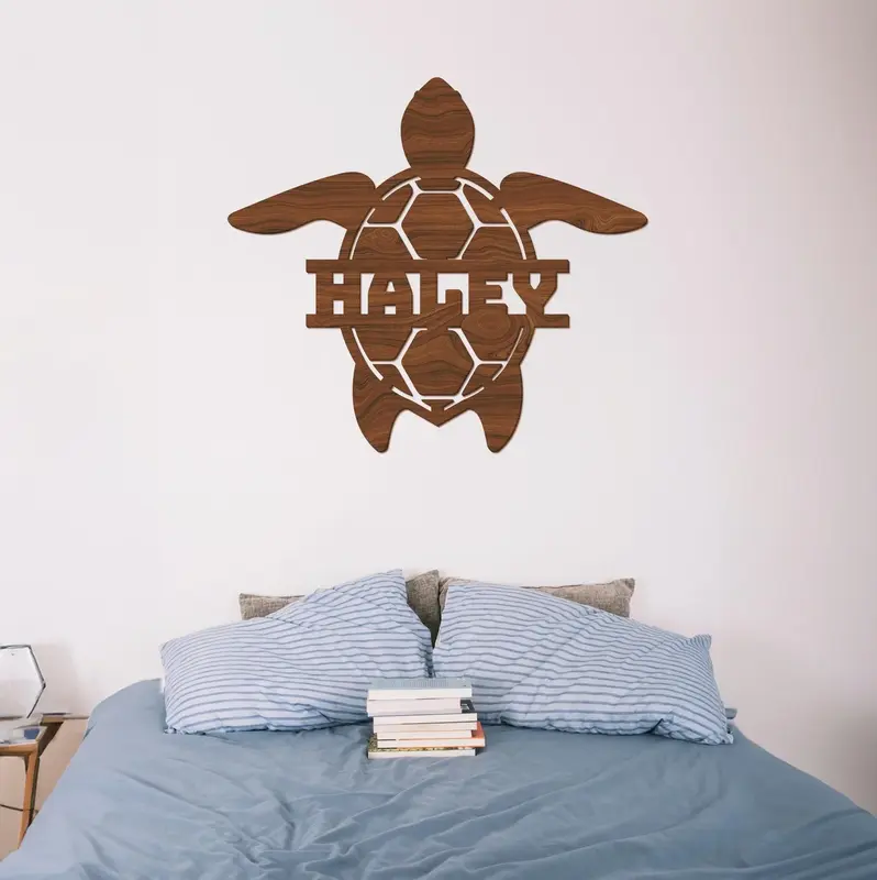 Sea Turtle Wood Name Sign