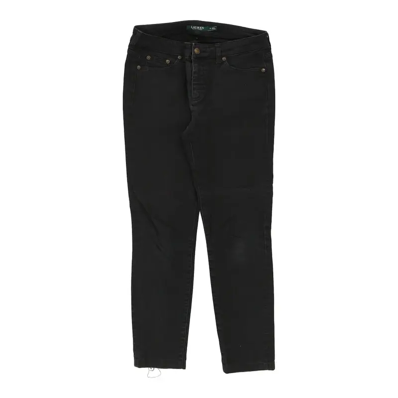 Lauren Ralph Lauren Skinny Jeans - 33W UK 12 Black Cotton | Size: UK 12