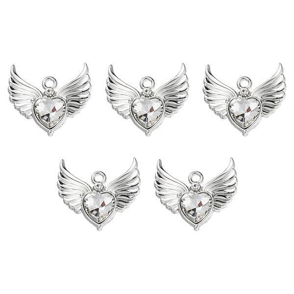 Rack Plating Alloy Glass Pendants