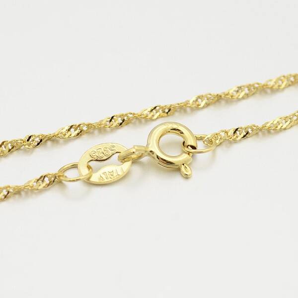 925 Sterling Silver Singapore Chain Necklaces