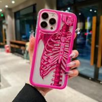 Skeleton Pattern Phone Case, Decorative Phone Protector Cover, Phone Accessories Compatible With iPhone 7 8 XR XS 11 12 13 14...