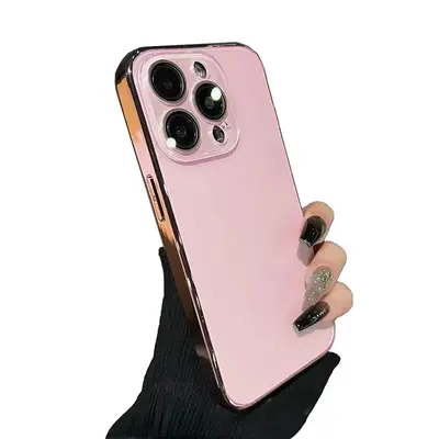Crystal Camera Lens Film Advanced iPhone Case Protection Electroplate Edge Shockproof Phone Cover For iPhone 13 14 15 16 pro ...