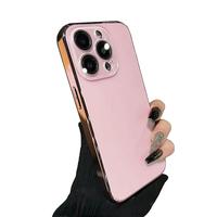 Crystal Camera Lens Film Advanced iPhone Case Protection Electroplate Edge Shockproof Phone Cover For iPhone 13 14 15 16 pro ...