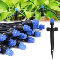 HIRALIY Quick-Connect Drip Irrigation Parts & Accessories, Irrigation Drippers with Support Rod for 1/4\