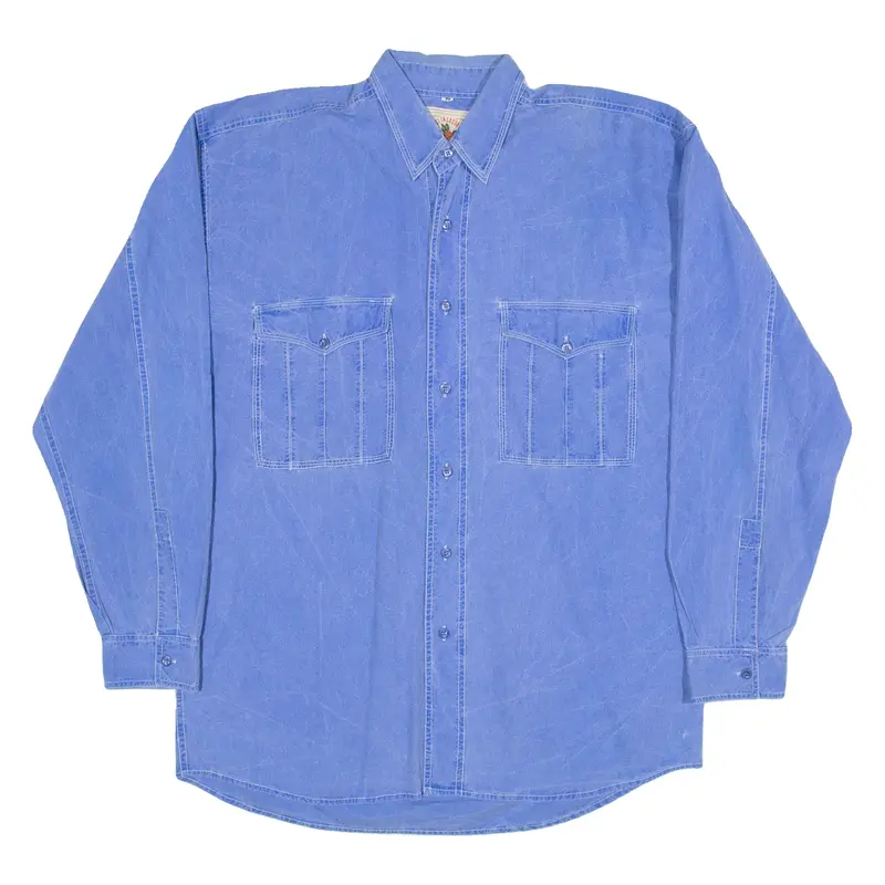 CIVILIAN Mens Denim Shirt Blue Long Sleeve M