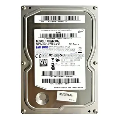 482915-001 HP 320GB 7200RPM SATA 3Gb/s NCQ 16MB Cache 3.5-inch Hard Drive