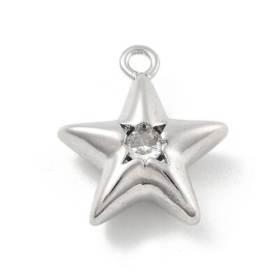 Brass Micro Pave Cubic Zirconia Pendants
