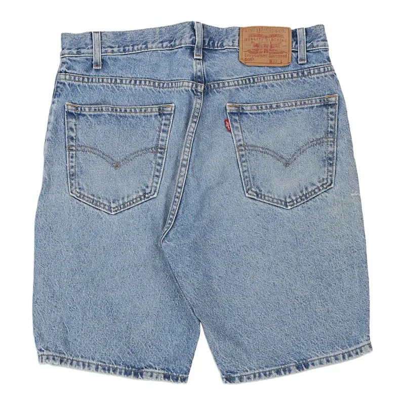 505 Levis Denim Shorts - 33W 9L Blue Cotton