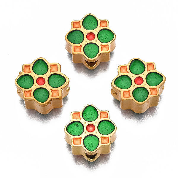 Rack Plating Alloy Enamel Beads