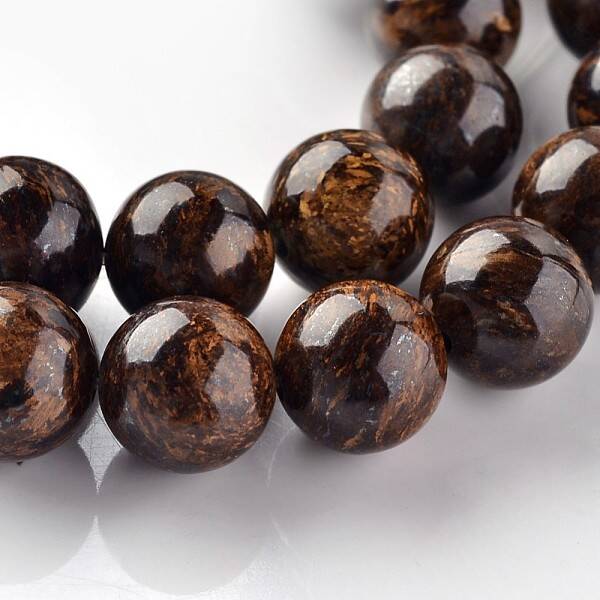 Natural Bronzite Round Beads Strands