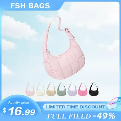 Five season home Essential Pocket Fits 330ml Soda Can Moon Bag Spring Edition Adjustable Dual-Strap Nylon Crossbody Luxury D...