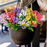 Artificial Flower (12pcs/set), Faux Flower, Fake Flower For Home Garden Decor, Colorful Artificial Flower For Outdoor Indoor ...