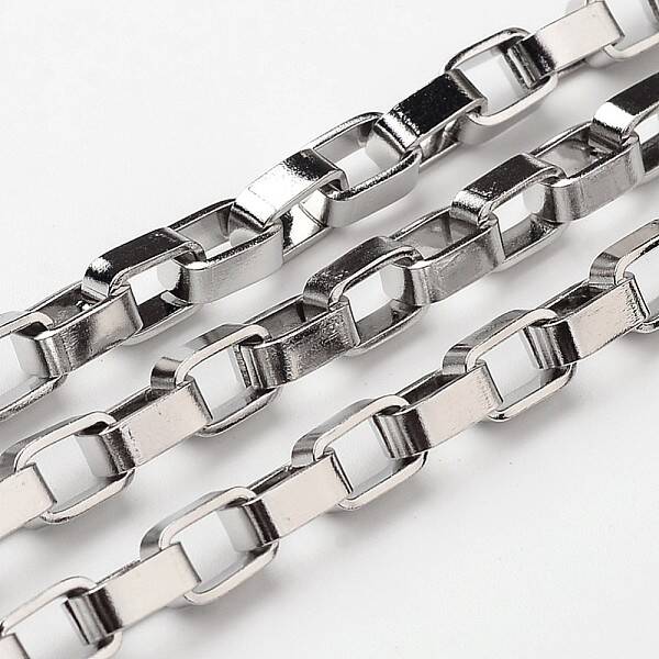 Tarnish Resistant 304 Stainless Steel Venetian Chains Box Chains
