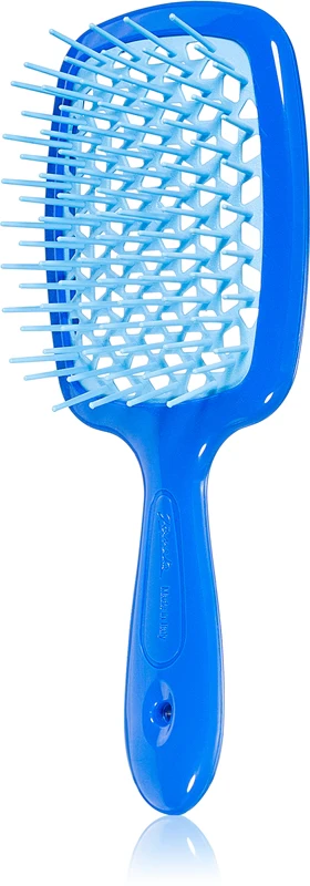 Janeke Superbrush large flat hair brush 20.3 x 8.5 x 3.1 cm blue and light blue