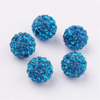 Polymer Clay Rhinestone Beads