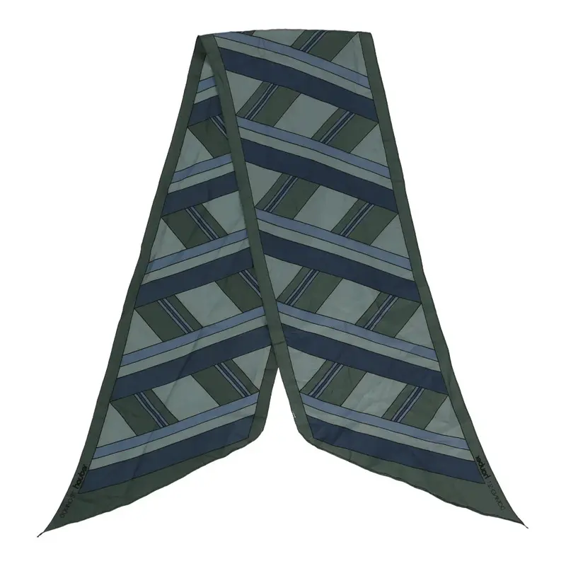 Domino Set Hauber Striped Scarf - No Size Green Polyester