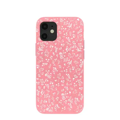 Bubblegum Pink Dreamy Meadow iPhone 12 Mini Case