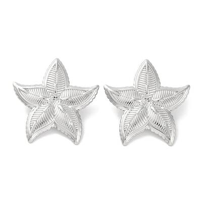 304 Stainless Steel Starfish Stud Earrings