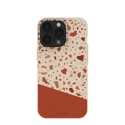 Seashell Clay Terrazzo iPhone 13 Pro Case