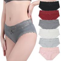 LEVAO 6/12 Pack Women’s Lace Briefs Cotton Underwear, Breathable Soft Bikini Panties, S-XXL, Everyday Comfort