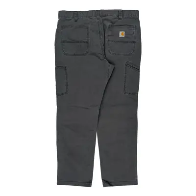 Carhartt Double Knee Carpenter Trousers - 38W 32L Grey Cotton Blend | Size: 38″ waist