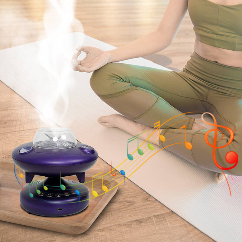 UFO Humidifier Quiet Aromatherapy Air Purifier Music Speaker Diffuser for Home/Office