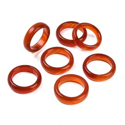 Dyed & Heated Natural Agate Finger Rings for Women