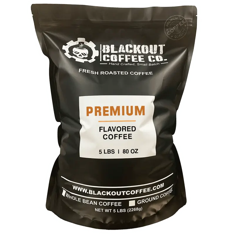 Premium Flavored Coffee 5 LB [WHOLE BEAN], CARAMEL CREAM