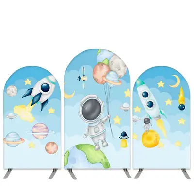 Aperturee Space Astronaut Theme Blue Sky Arch Backdrop Kit | Custom Chiara Arched Covers | Chiara Wall Backdrop Diy | Custom ...