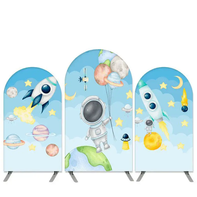 Aperturee Space Astronaut Theme Blue Sky Arch Backdrop Kit | Custom Chiara Arched Covers | Chiara Wall Backdrop Diy | Custom ...