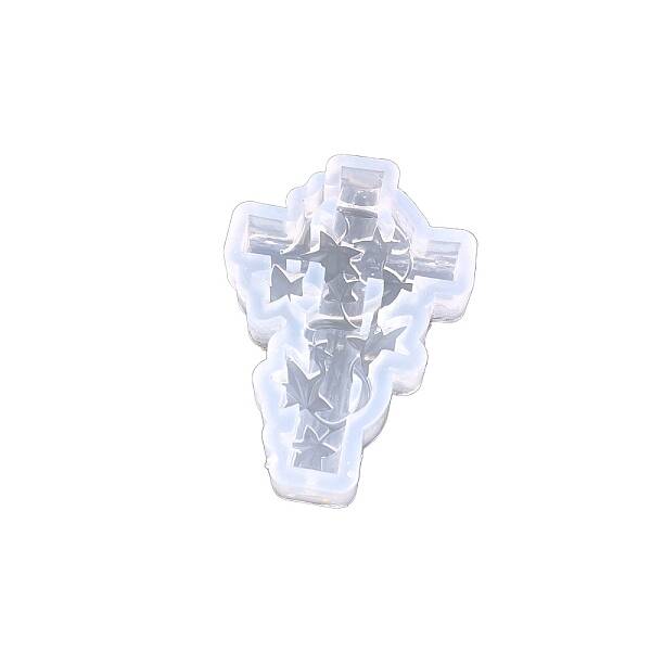 DIY Religion Cross with Ivy Leaf Display Decoration Silicone Molds